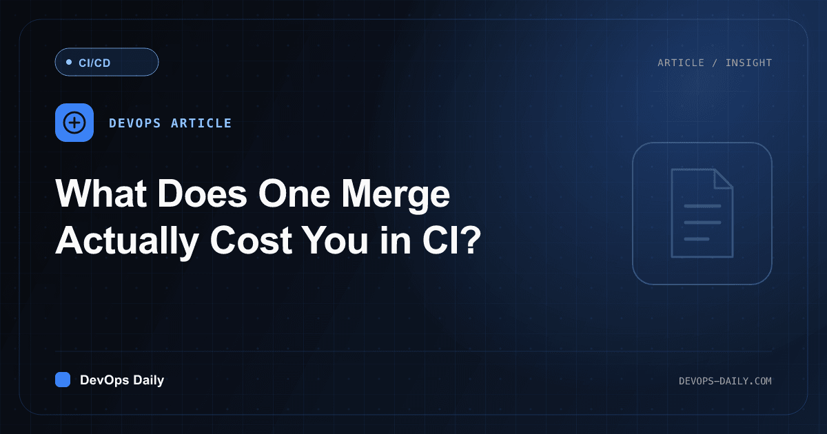 What Does One Merge Actually Cost You in CI?